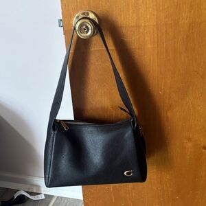 Coach Lola Black Leather Shoulder Bag
